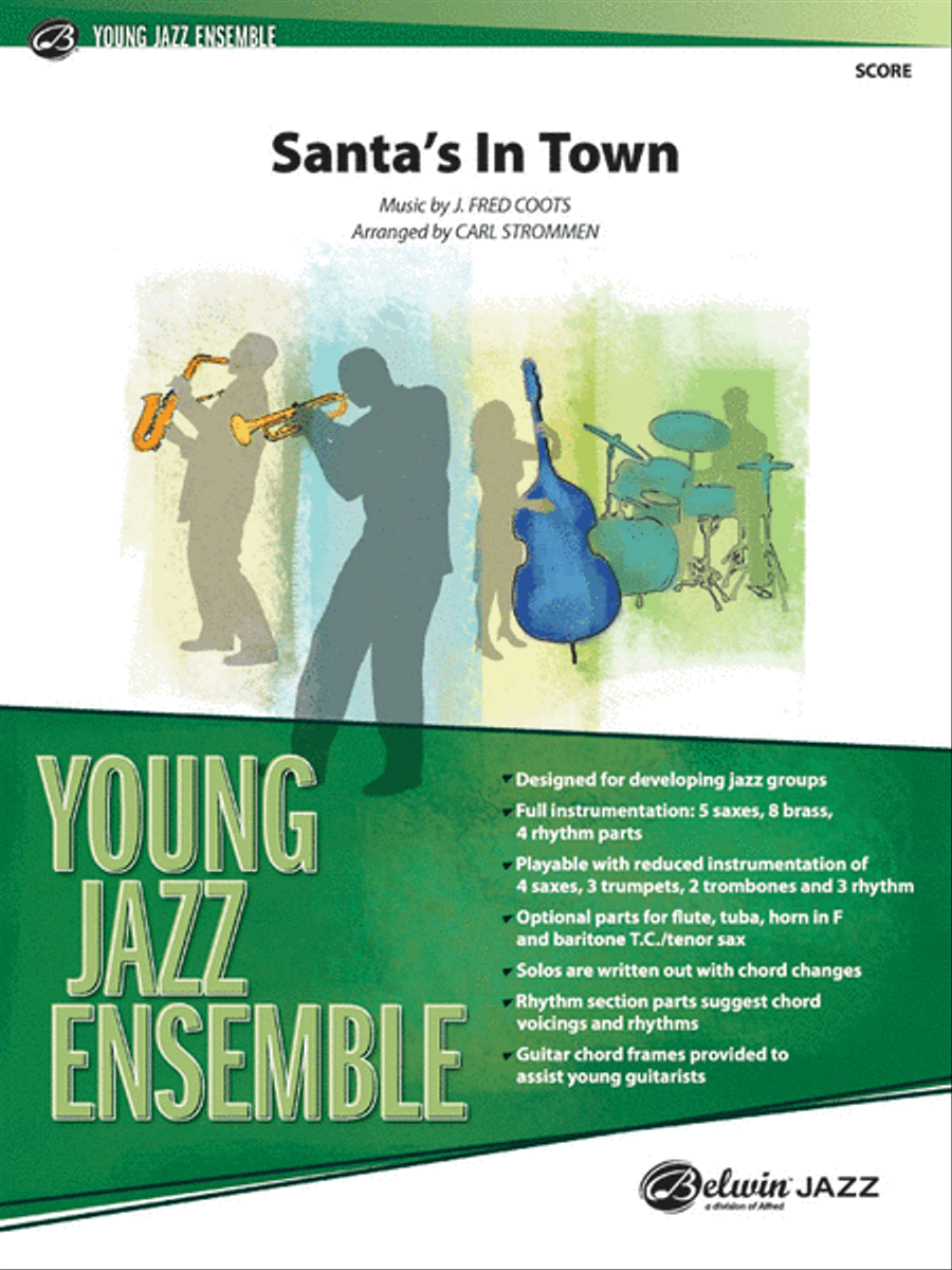 Santa's in Town Santa's in Town Jazz Ensemble scores gallery preview page 1