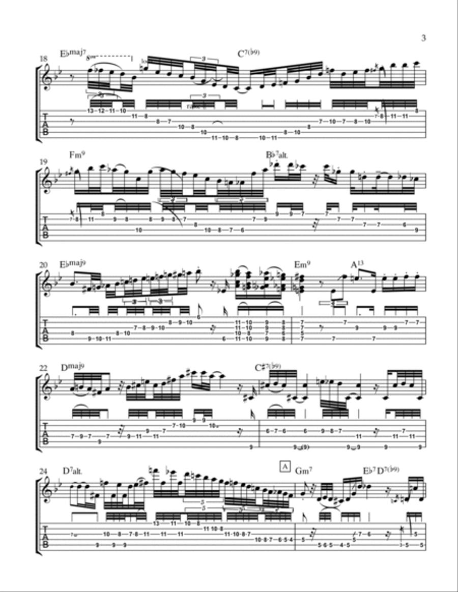 Angel Eyes Electric Guitar scores gallery preview page 3