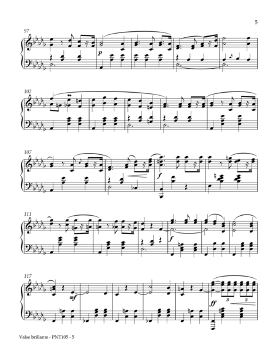 Valse brillante in Ab major, Opus 34, No 1 Piano Method scores gallery preview page 5