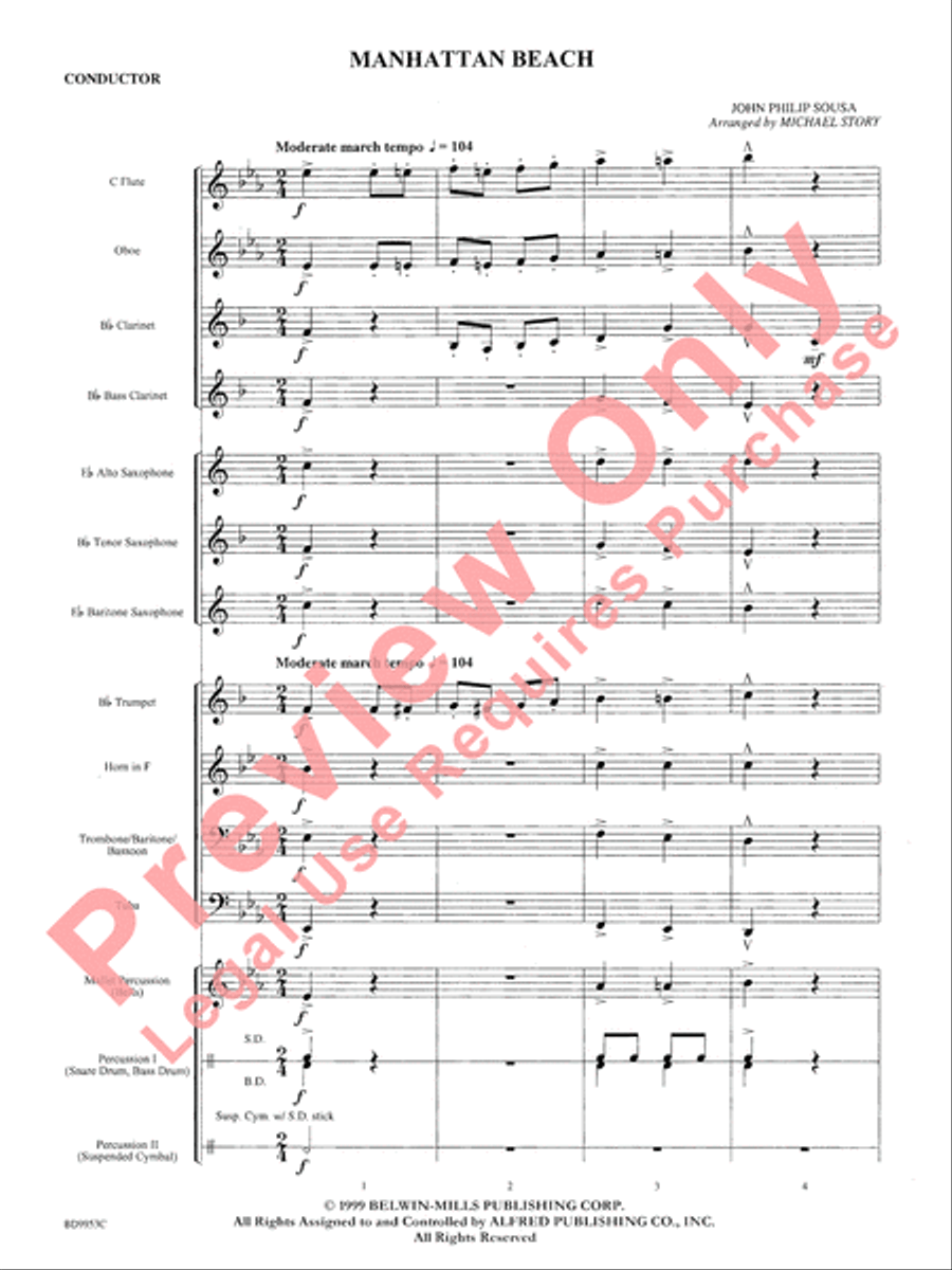 Manhattan Beach Concert Band scores gallery preview page 3
