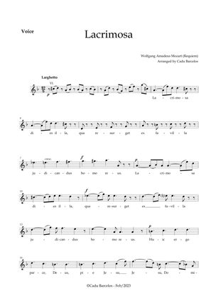 Book cover for Lacrimosa - Soprano (No chords) Mozart