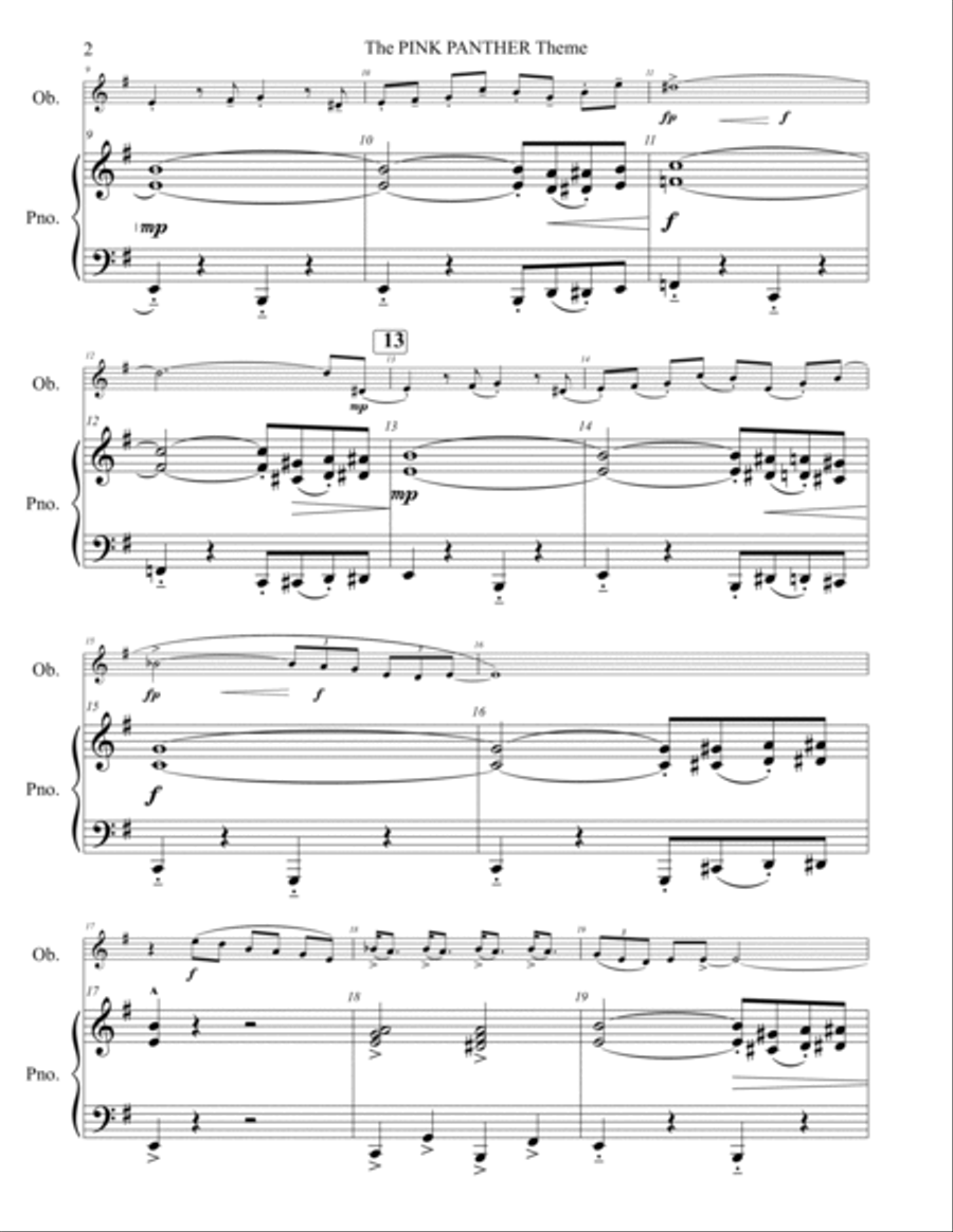 The Pink Panther Piano scores gallery preview page 3