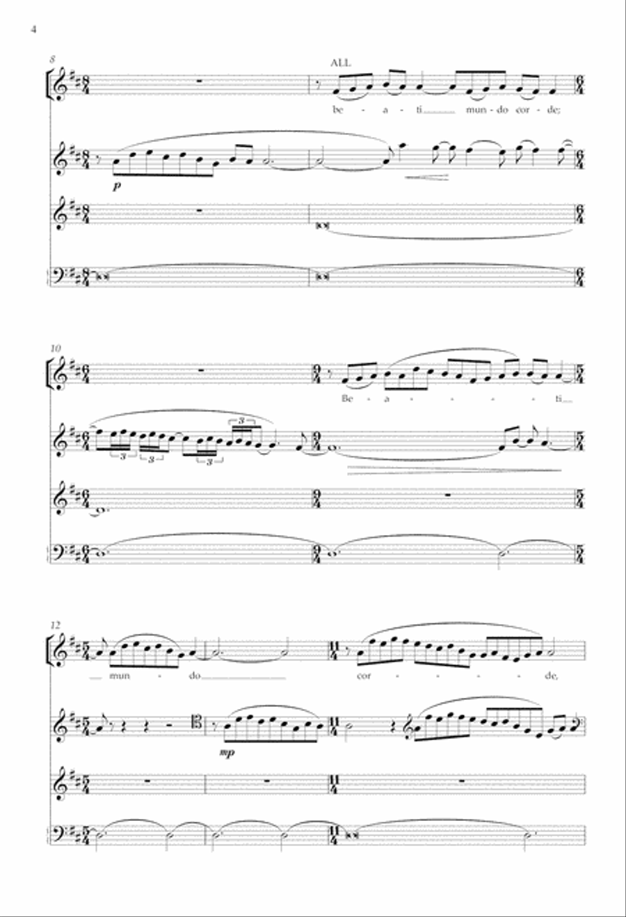 Beatitude II: Beati mundo corde (Blessed are the pure of heart) Women's Choir scores gallery preview page 3