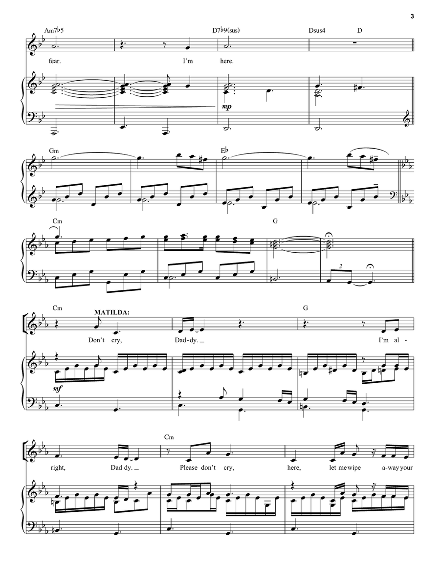 I'm Here (from the Netflix movie Matilda The Musical) Voice scores gallery preview page 3