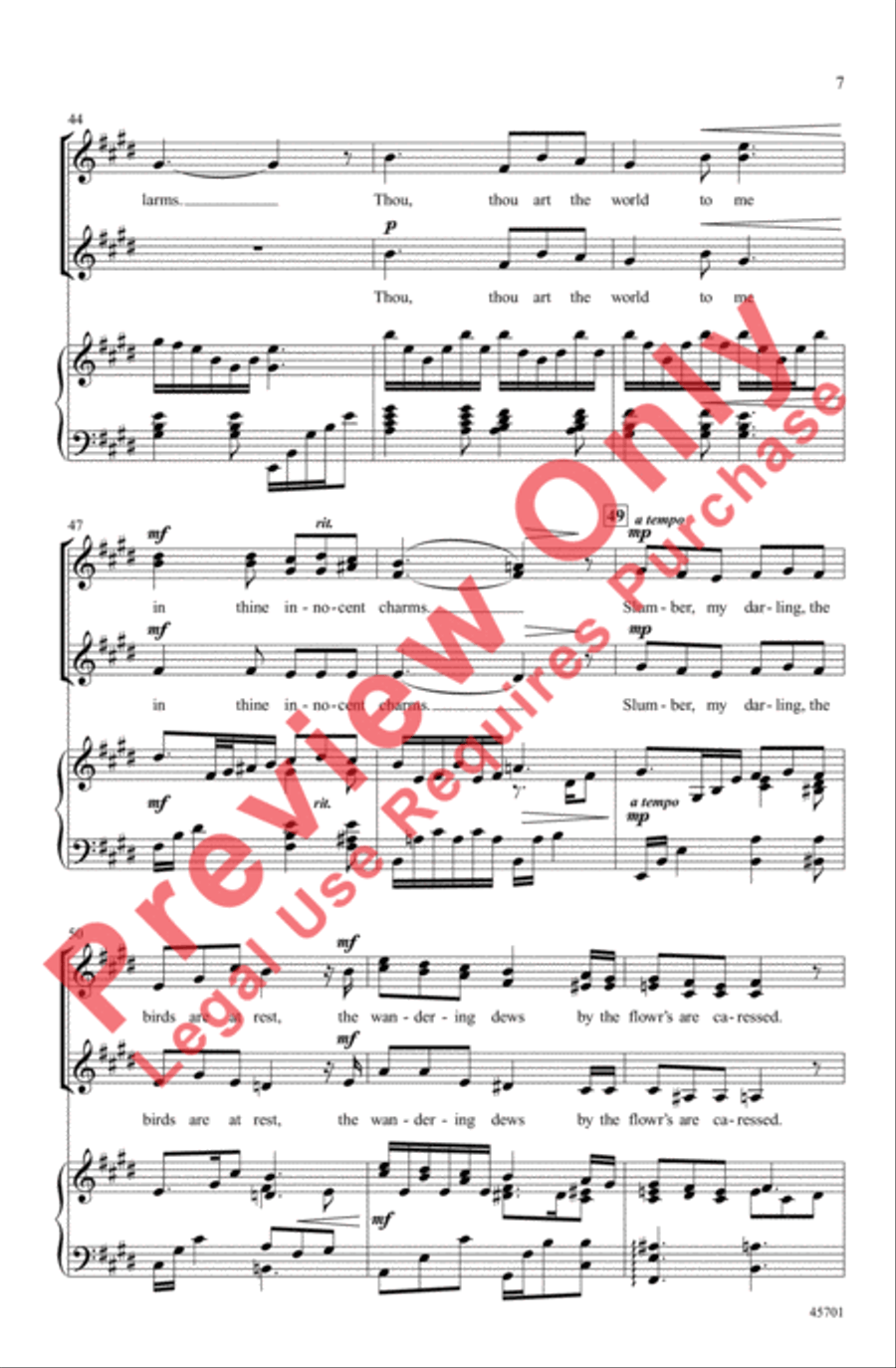 Slumber, My Darling Slumber, My Darling Women's Choir scores gallery preview page 7