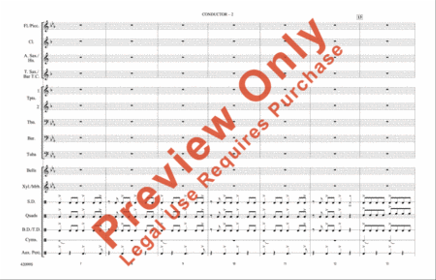 Man of Steel, Part 3 Marching Band scores gallery preview page 3