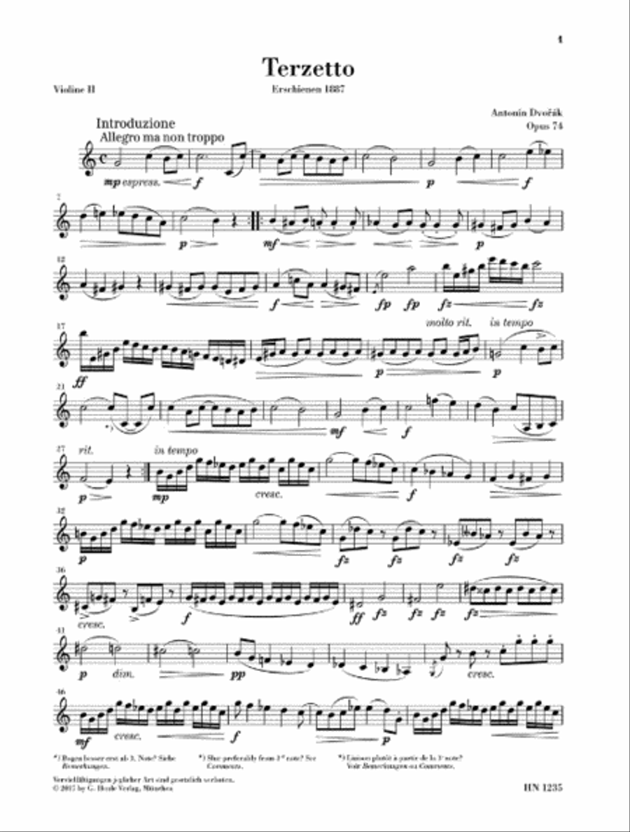 Terzetto in C Major, Op. 74 String Trio scores gallery preview page 5