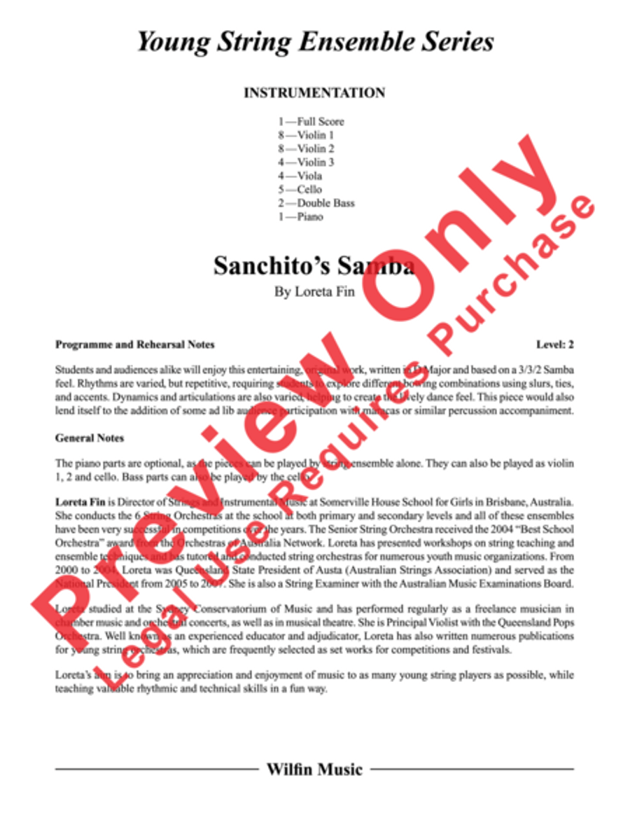 Sanchito's Samba String Orchestra scores gallery preview page 2