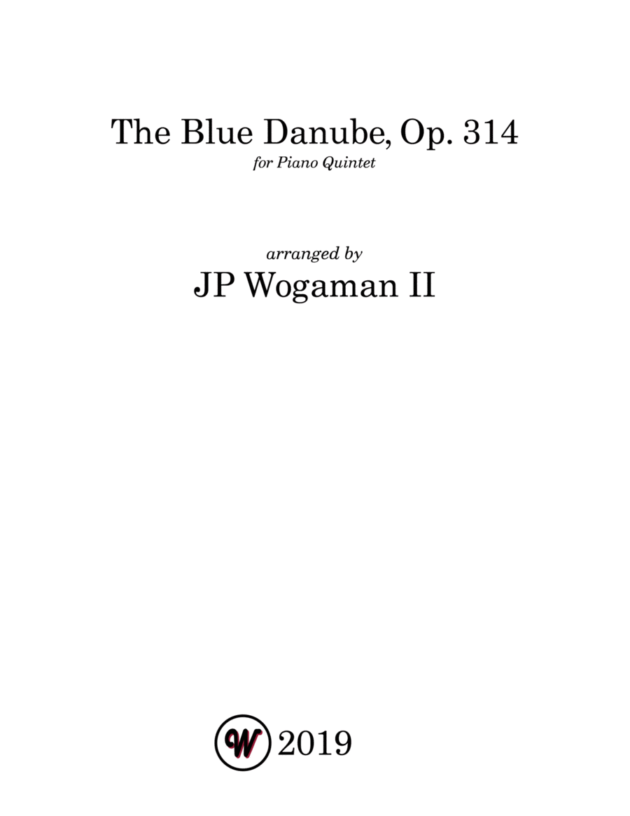 The Blue Danube, Op. 314 (for Piano Quintet) Piano Quintet scores gallery preview page 1
