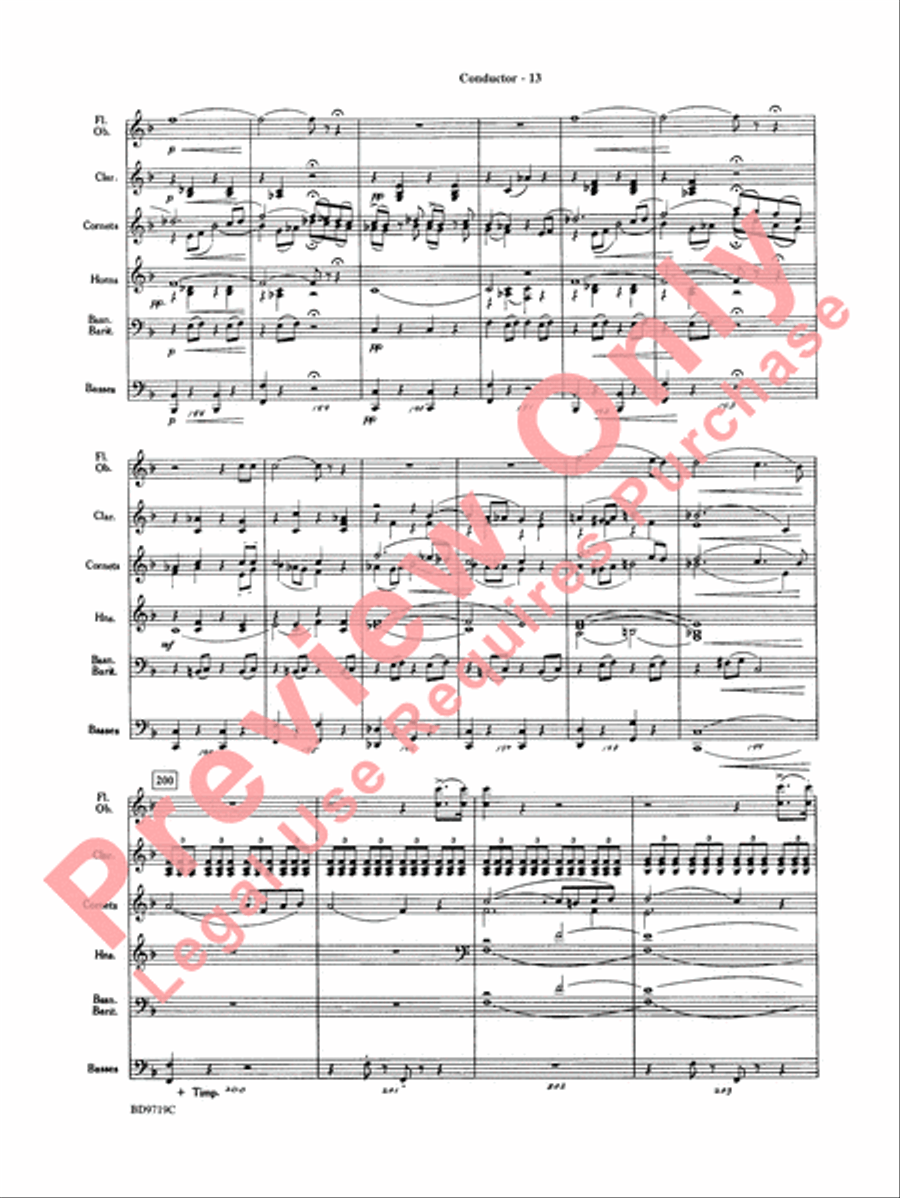Manzoni Requiem (Excerpts) Concert Band scores gallery preview page 15