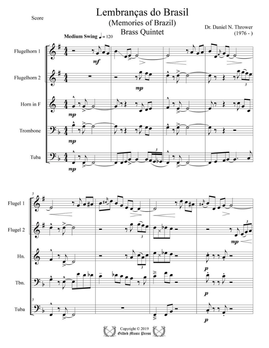 Lembranças do Brasil, Op. 81-B Chamber Music scores gallery preview page 5