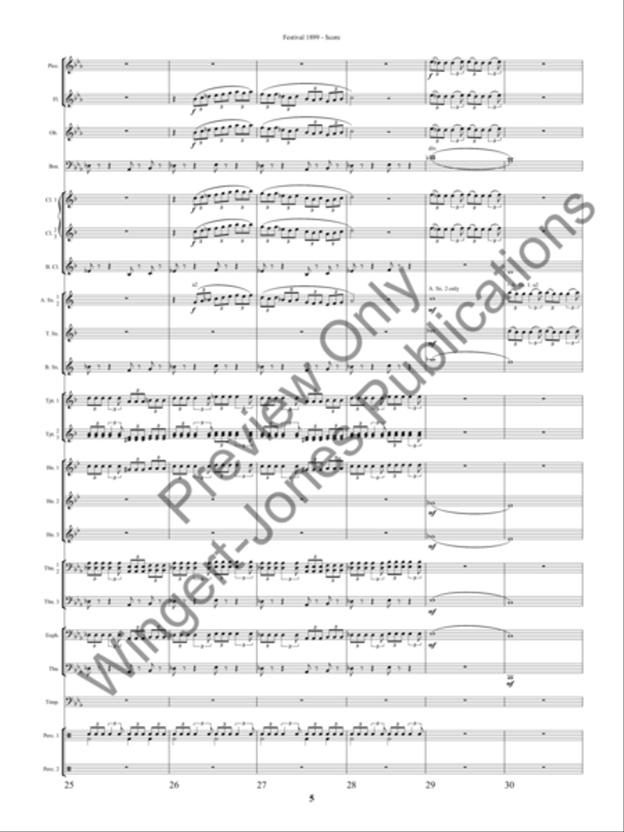 Festival 1899 (Score) Concert Band scores gallery preview page 8