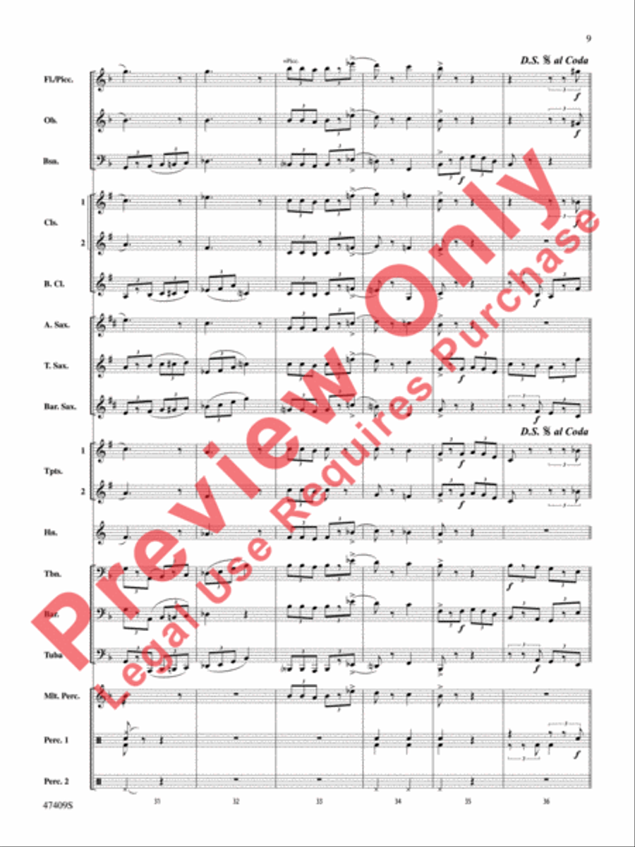 Cuphead Concert Band scores gallery preview page 10