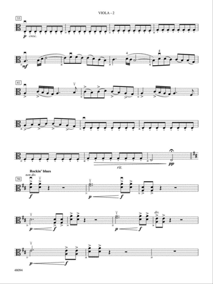 Rockin' 67 Blues: Viola String Orchestra scores gallery preview page 2