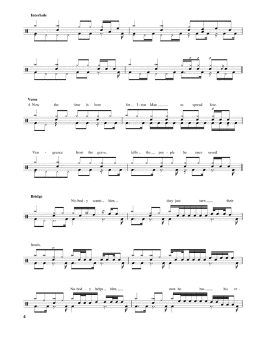 Iron Man Drum Set scores gallery preview page 4