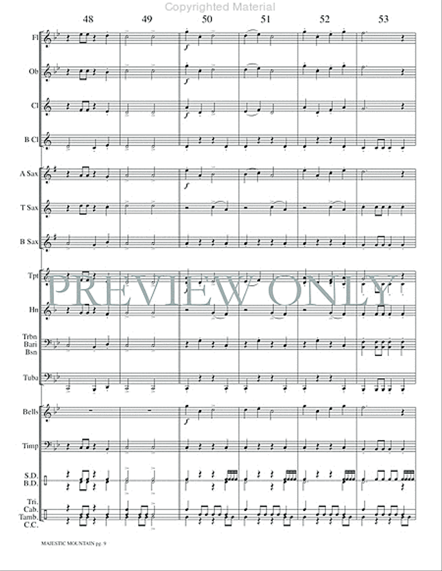 Majestic Mountain Majestic Mountain Concert Band scores gallery preview page 12