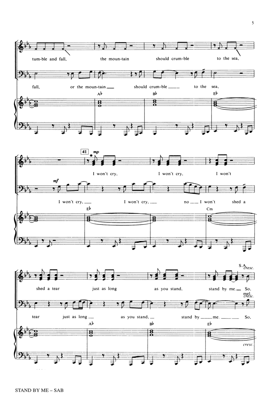 Stand By Me (arr. Roger Emerson) 3-Part scores gallery preview page 4
