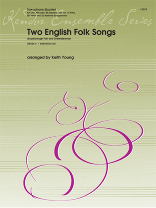 Book cover for Two English Folk Songs (Scarborough Fair and Greensleeves)