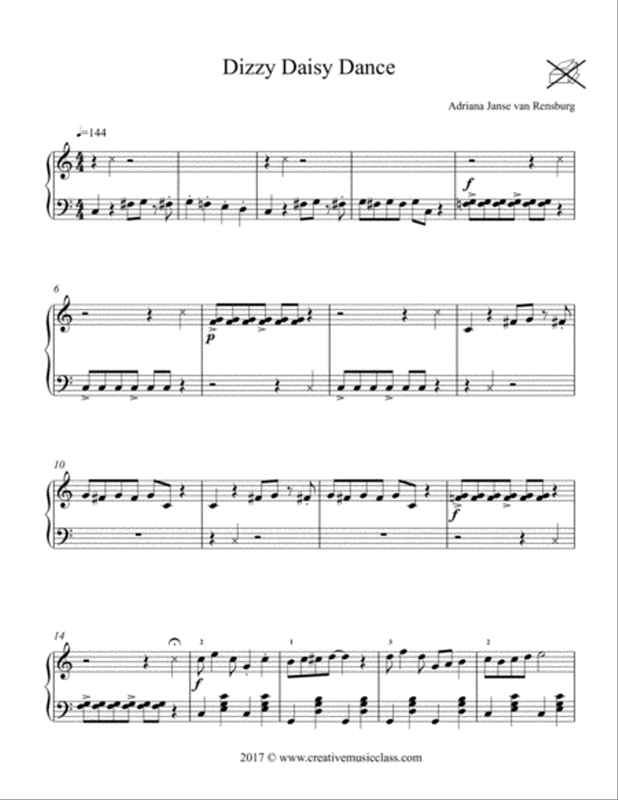 Dizzy Daisy Dance Dizzy Daisy Dance Piano Solo scores gallery preview page 1