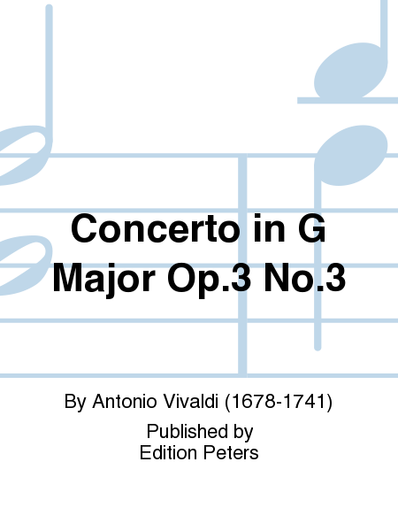 Concerto in G Major Op.3 No.3