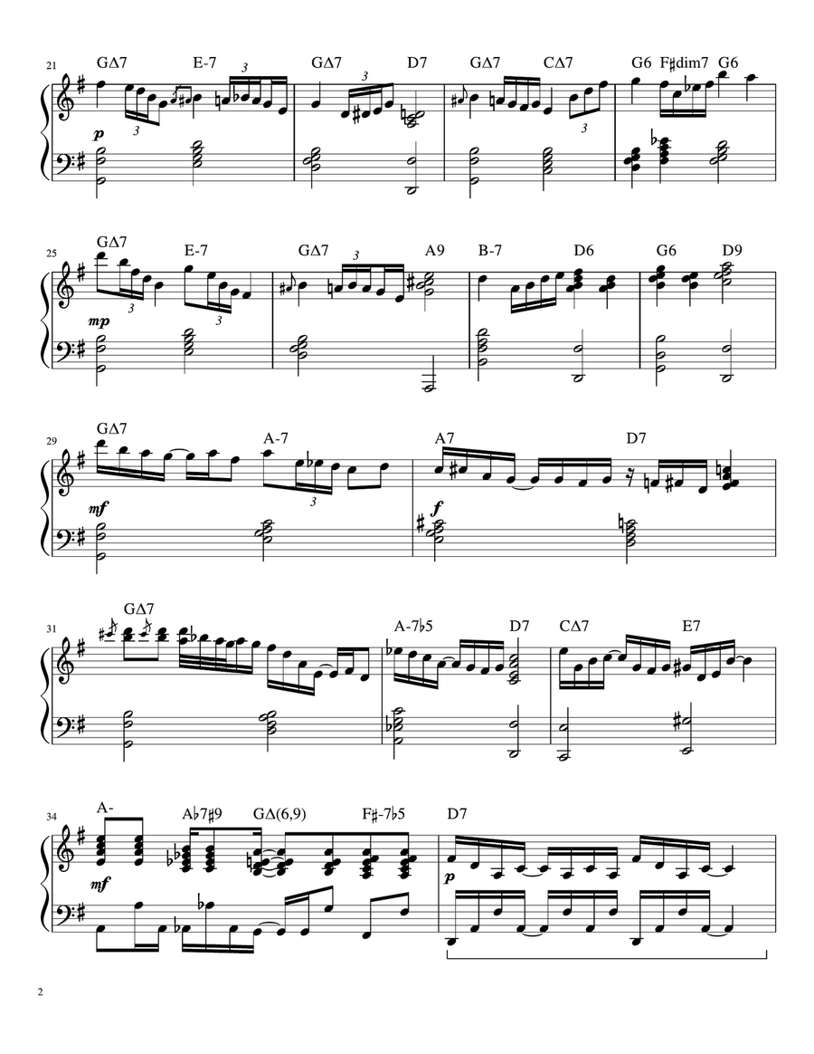 Hark the Herald Angels Sing (Jazz Piano) Piano Solo scores gallery preview page 2