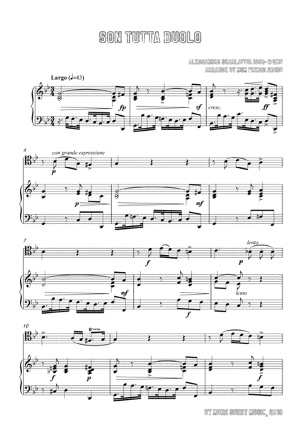 Scarlatti-Son Tutta Duolo,for Cello and Piano image number null