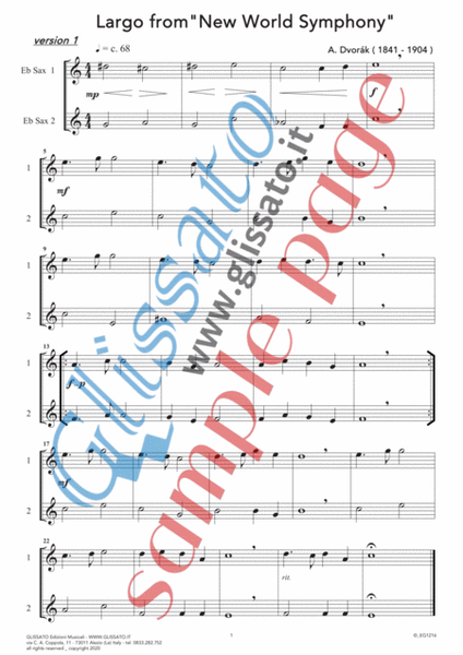 10 Romantic Pieces - Eb Alto Saxophone Duet image number null