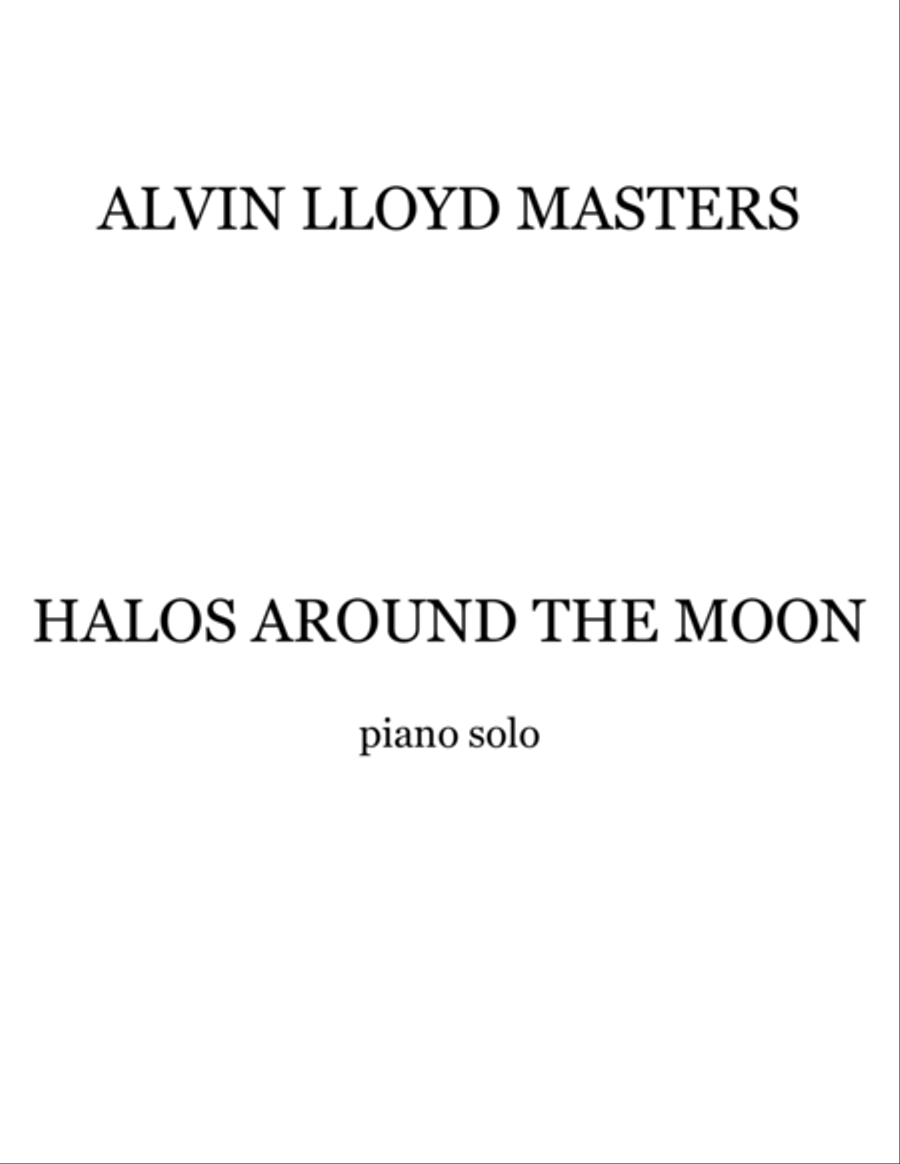 HALOS AROUND THE MOON Piano Solo scores gallery preview page 1