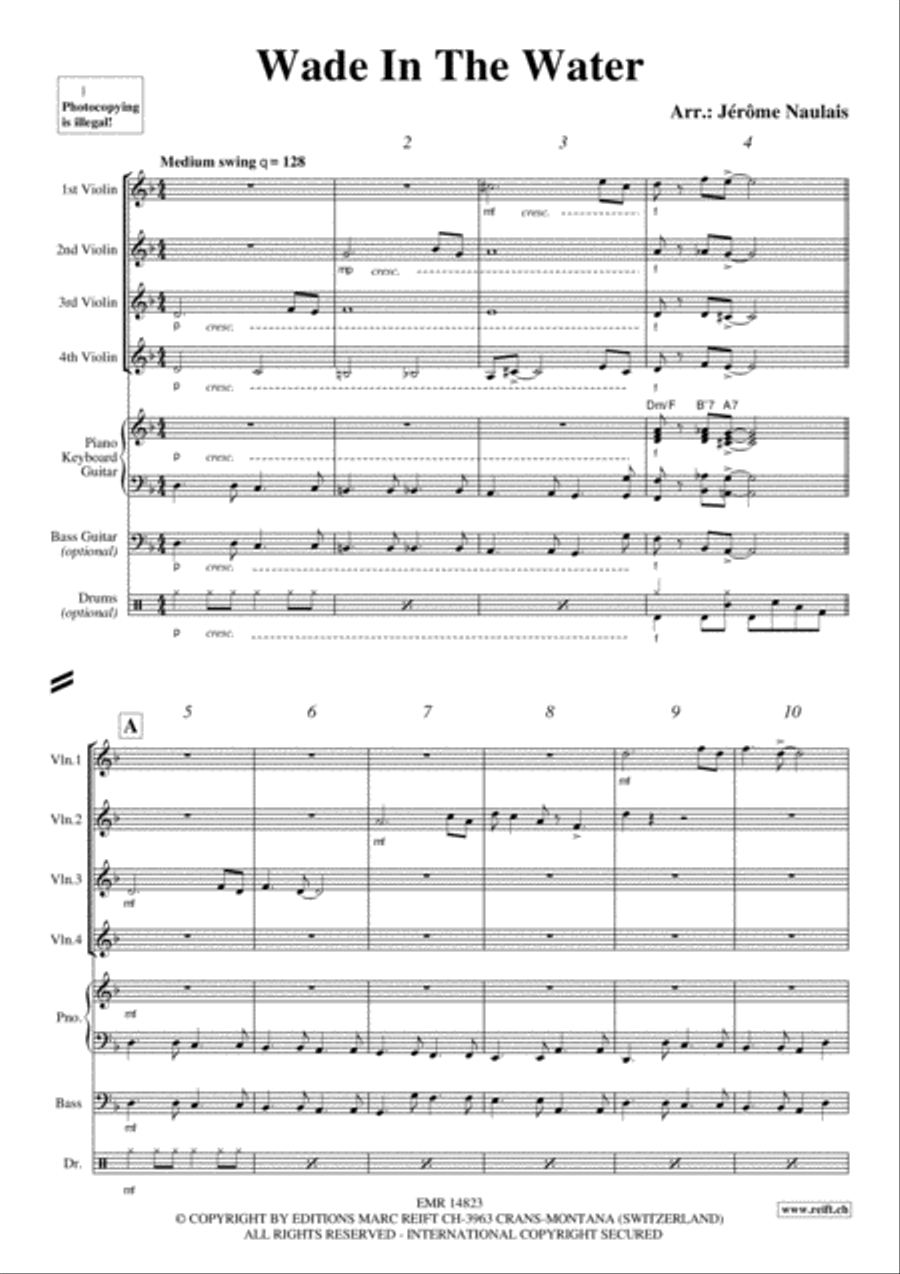 Wade In The Water Violin scores gallery preview page 3