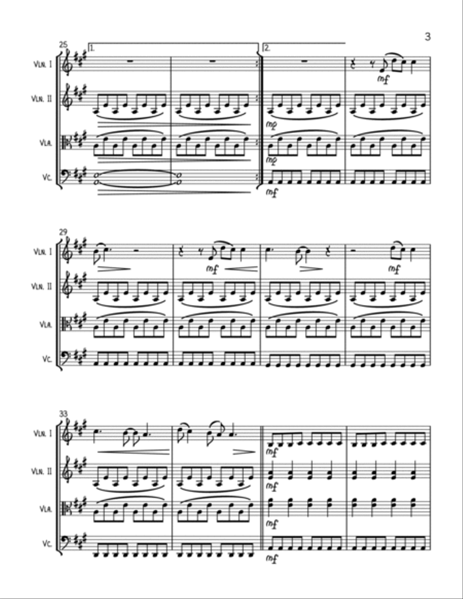 Chasing Cars String Trio scores gallery preview page 3