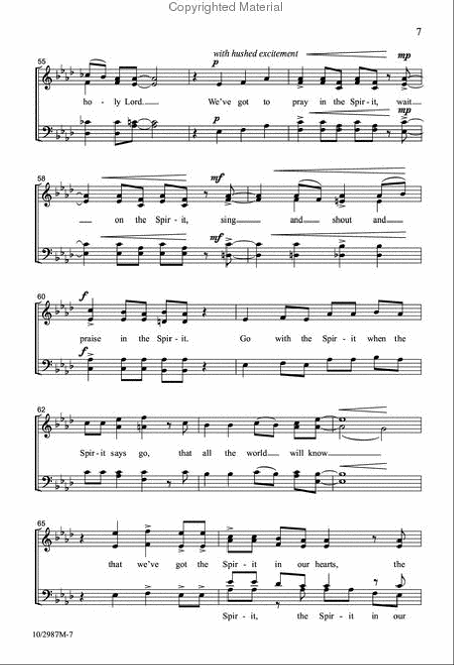 We've Got the Spirit 4-Part scores gallery preview page 7