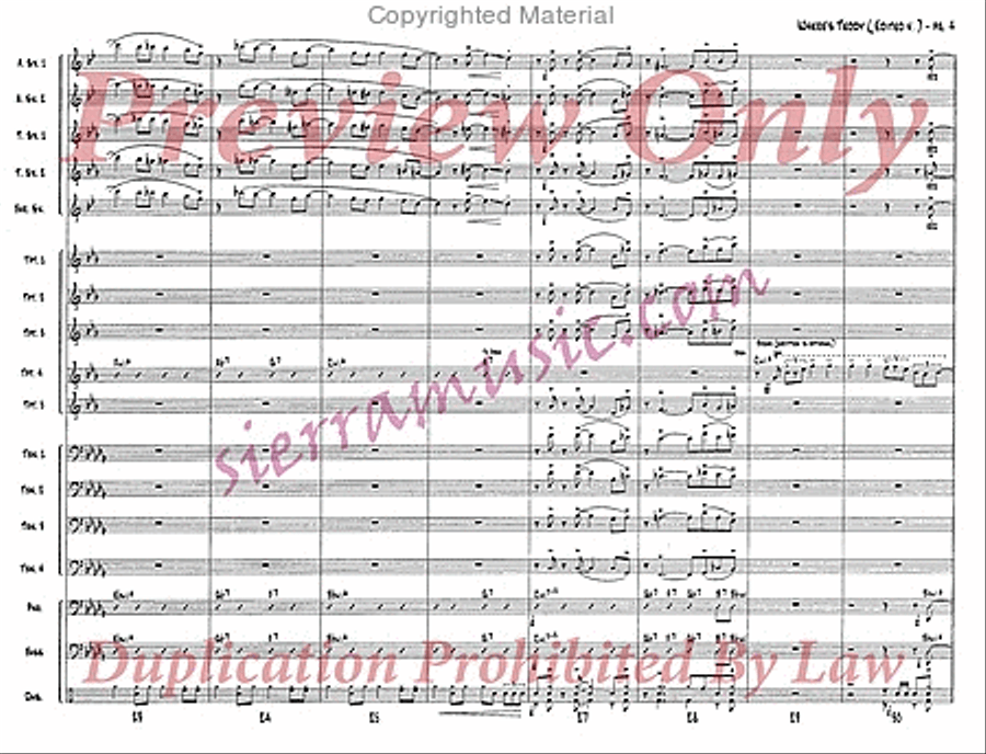 Where's Teddy (edited v.) Jazz Ensemble scores gallery preview page 5
