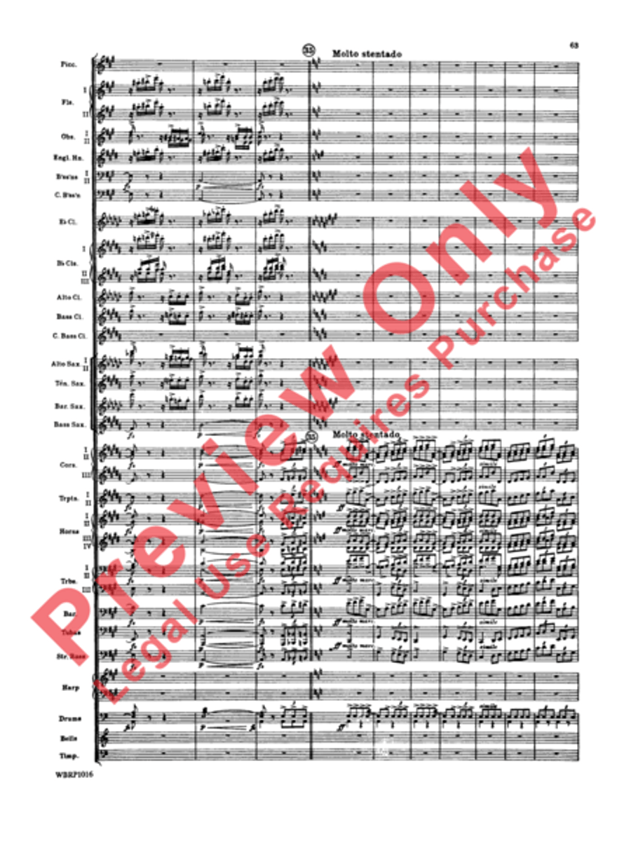 Rhapsody in Blue Concert Band scores gallery preview page 66
