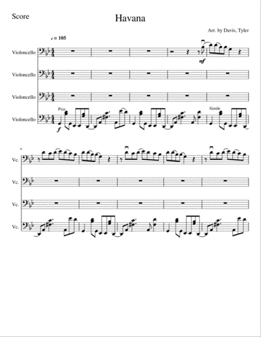 Havana String Quartet scores gallery preview page 1