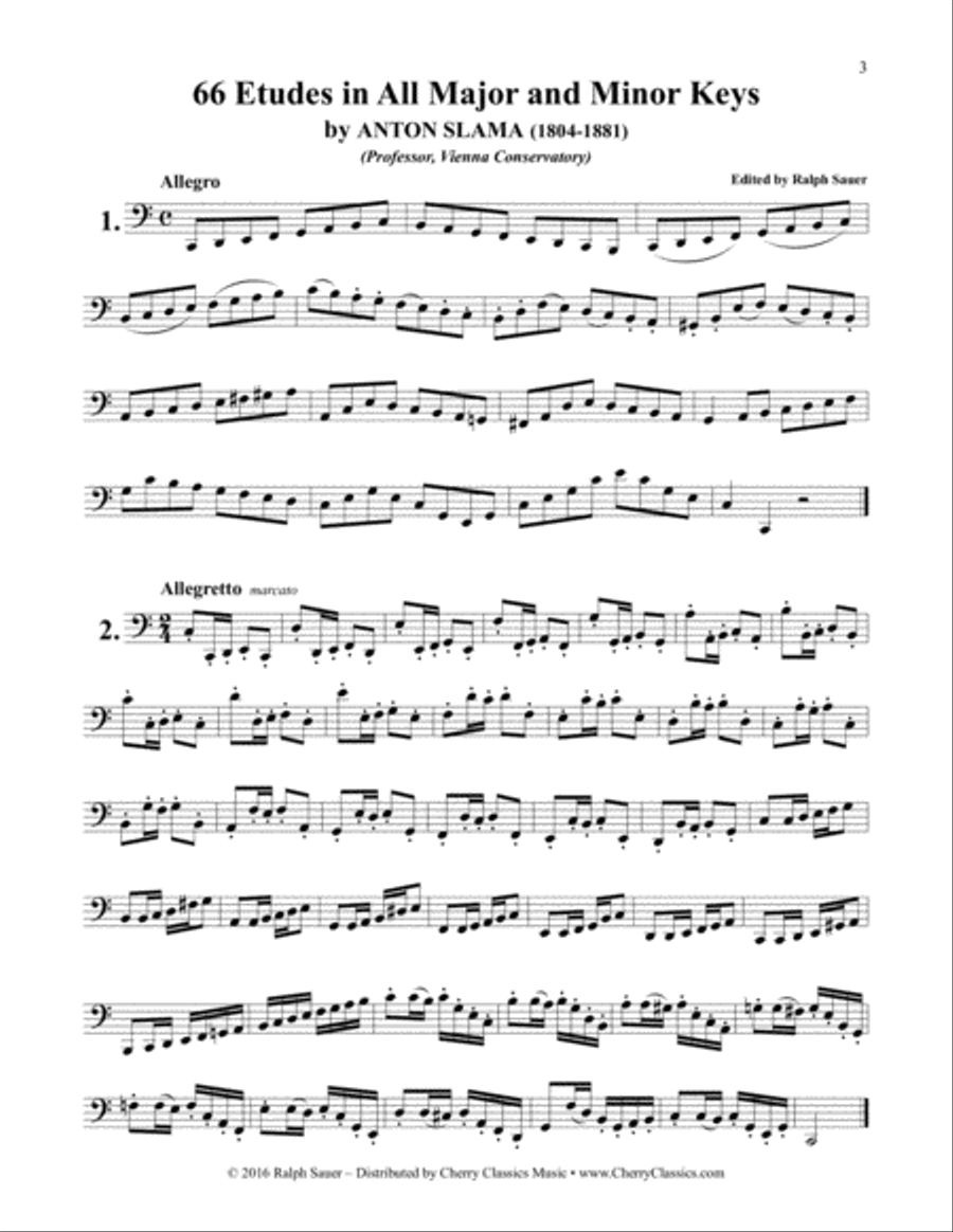 66 Etudes in all Major and Minor Keys for Tuba or Bass Trombone Trombone scores gallery preview page 4
