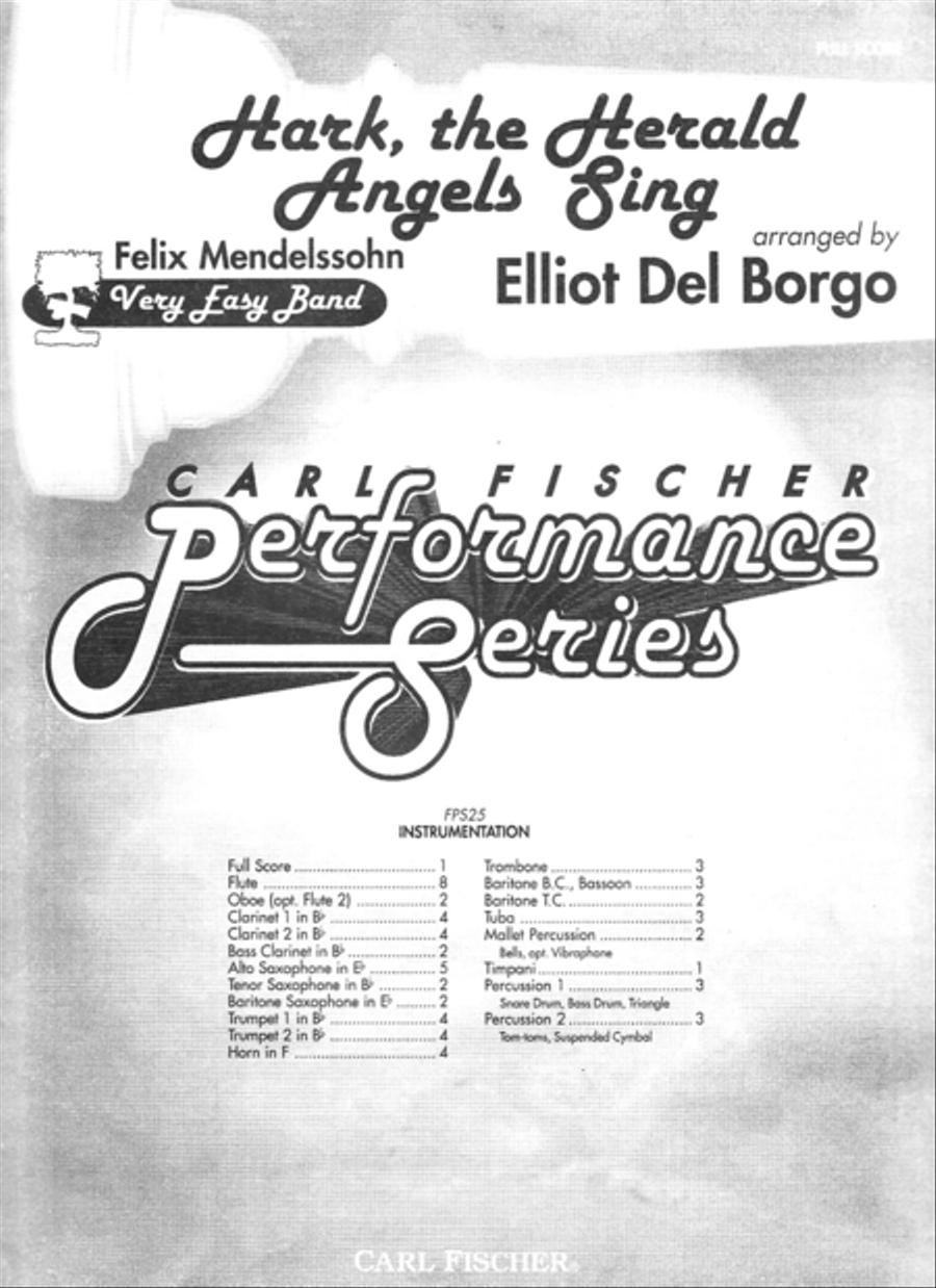 Hark, the Herald Angels Sing Concert Band scores gallery preview page 1