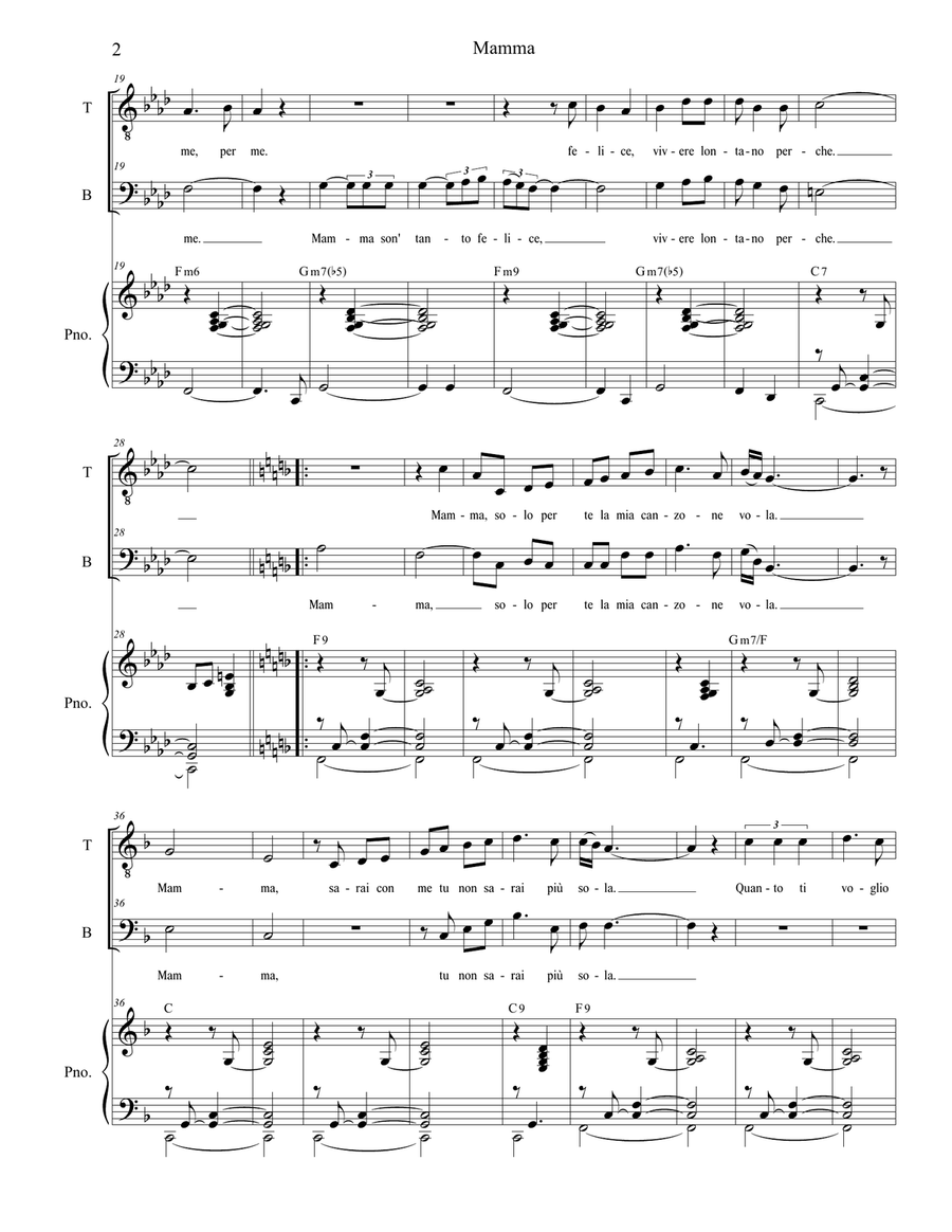 Mama (mamma) Vocal Duet scores gallery preview page 2