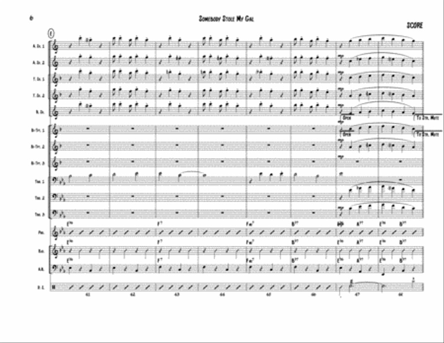 Somebody Stole My Gal - Score Jazz Ensemble scores gallery preview page 6
