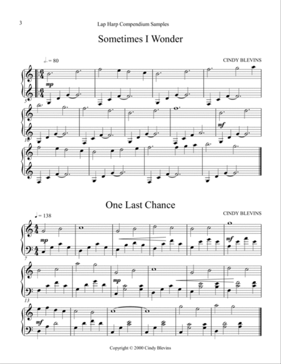 Lap Harp Compendium, 56 original solos for your Lap Harp Lap Harp scores gallery preview page 4
