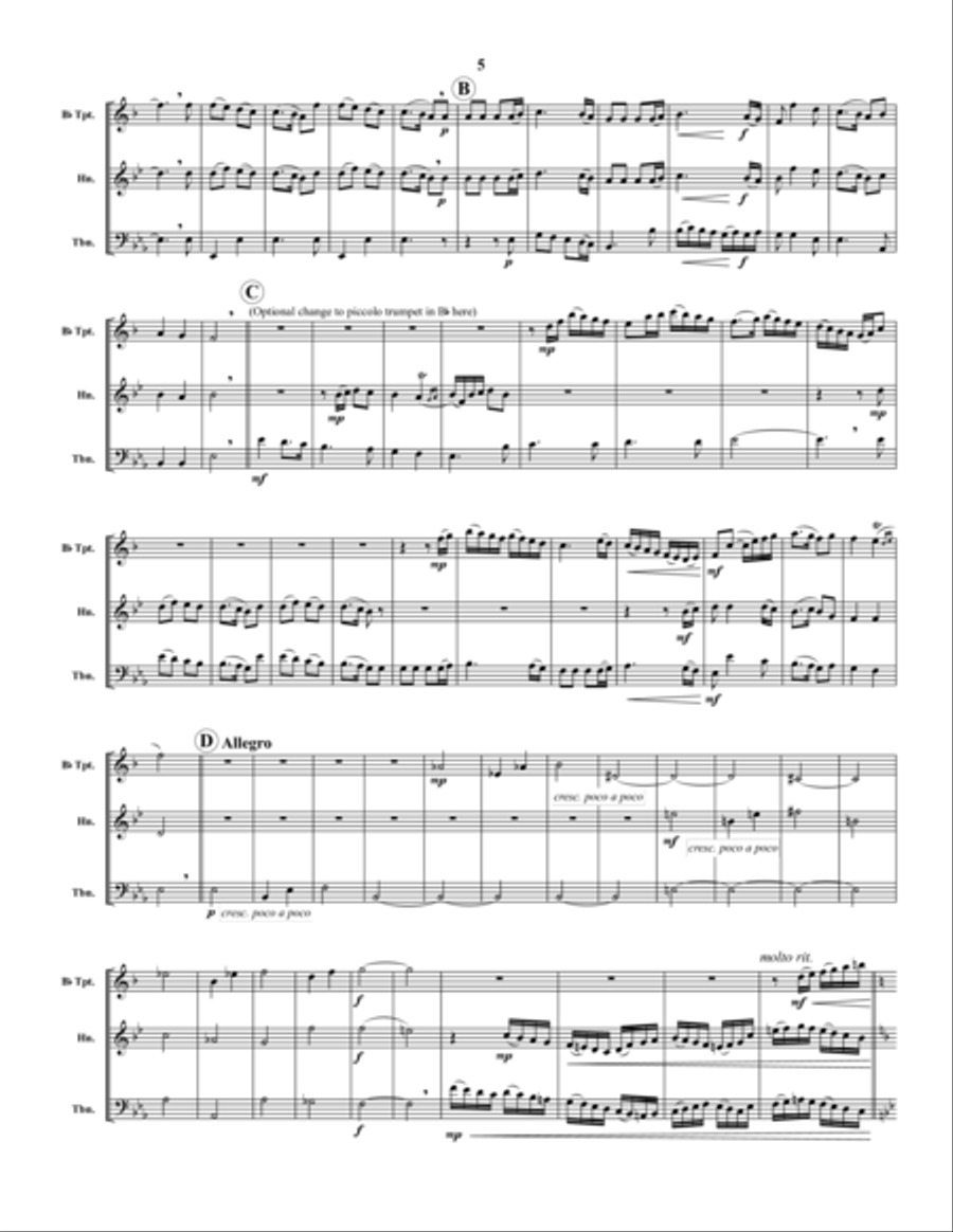 Ten Christmas Trios Brass Trio scores gallery preview page 5
