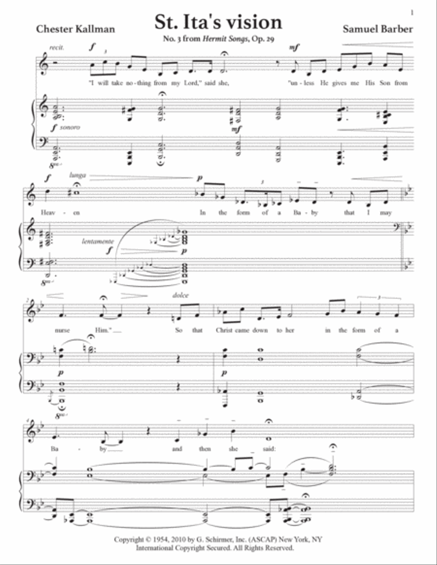 St. Ita's Vision, Op. 29, No. 3 Voice scores gallery preview page 2