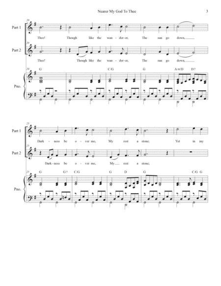 Nearer My God To Thee (2-part choir) image number null