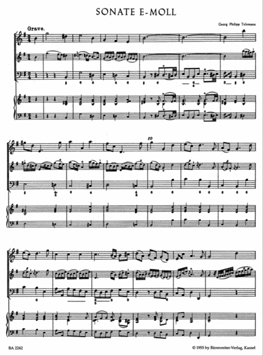 Twelve Methodical Sonatas for Violin or Flute and Basso continuo Flute scores gallery preview page 2