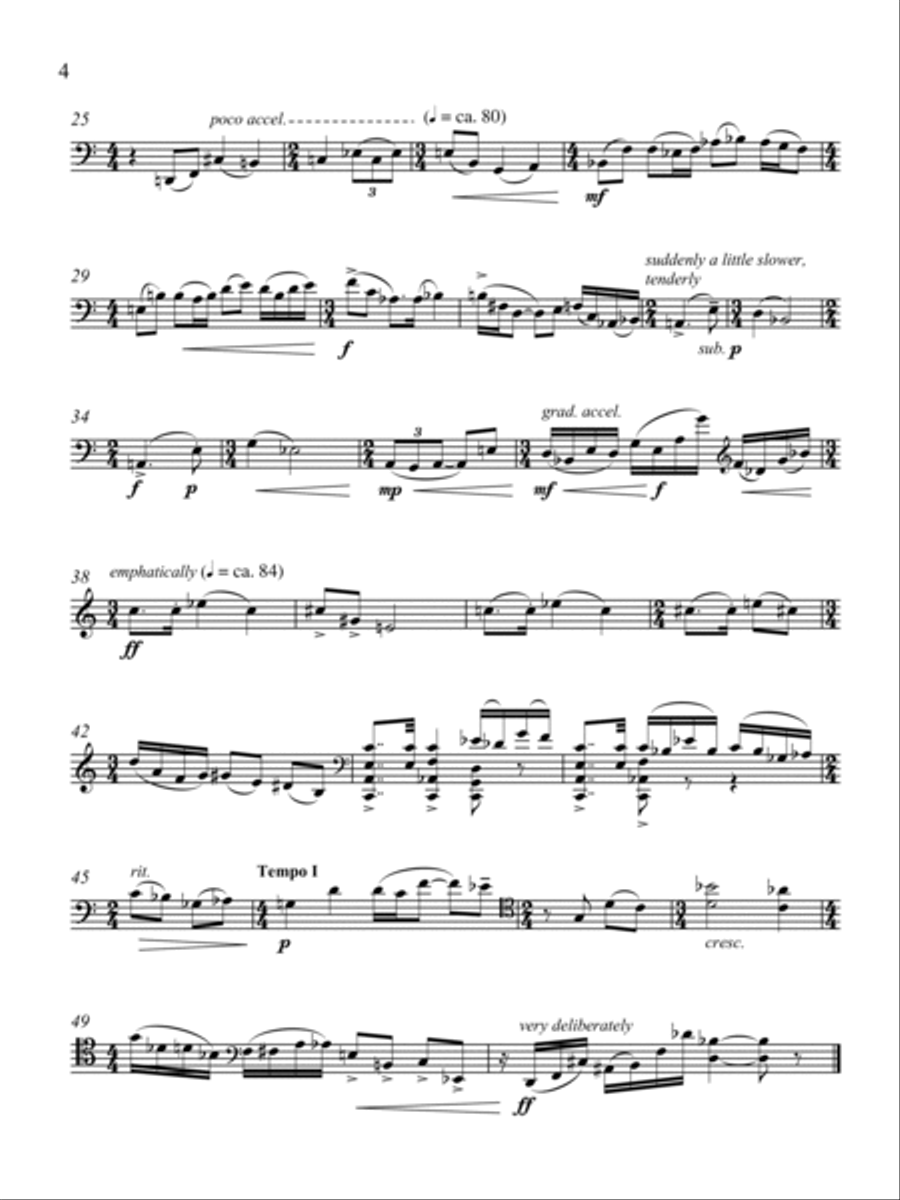 Four Impressions Cello Solo scores gallery preview page 3