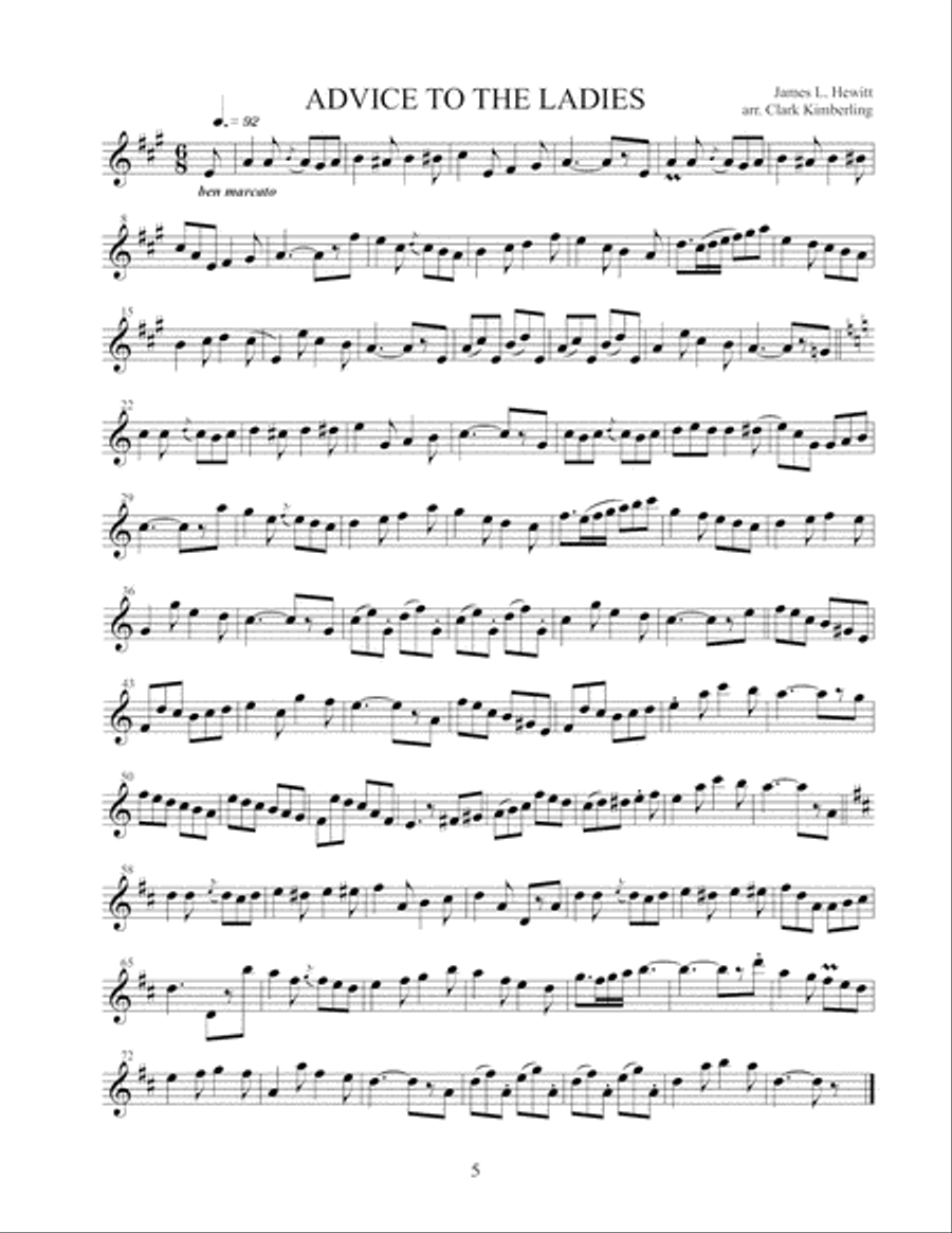 Solos for Soprano Recorder, Collection 4: American Melodies to 1865 Flute scores gallery preview page 6