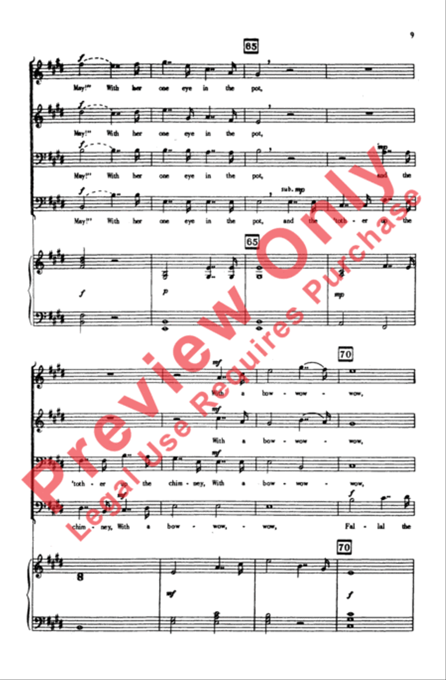 The Drummer and the Cook Men's Choir scores gallery preview page 9