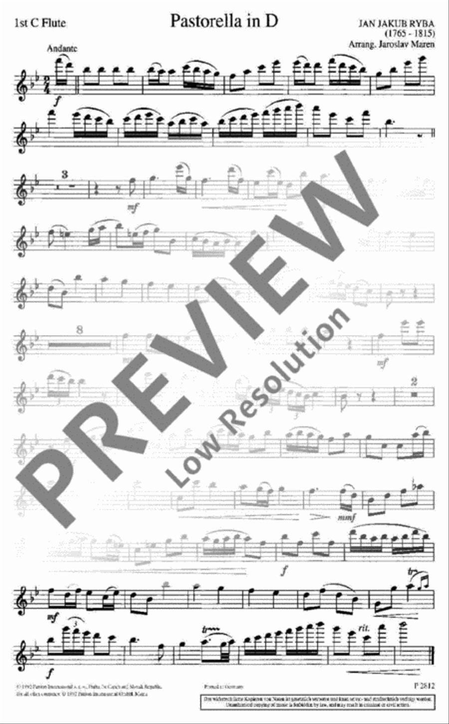 Pastorella in D Chamber Music scores gallery preview page 12