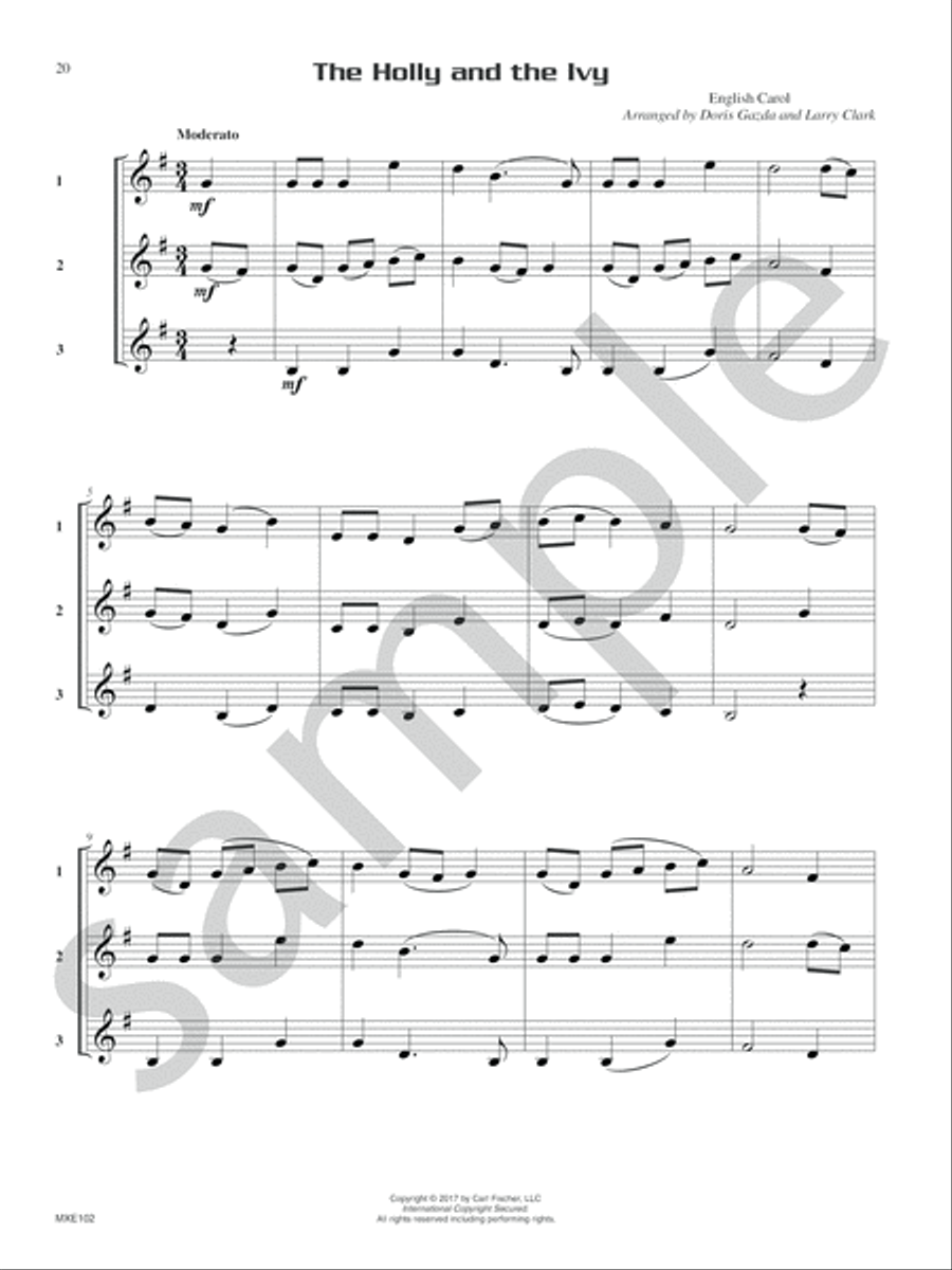 Compatible Trios for Christmas Clarinet scores gallery preview page 11