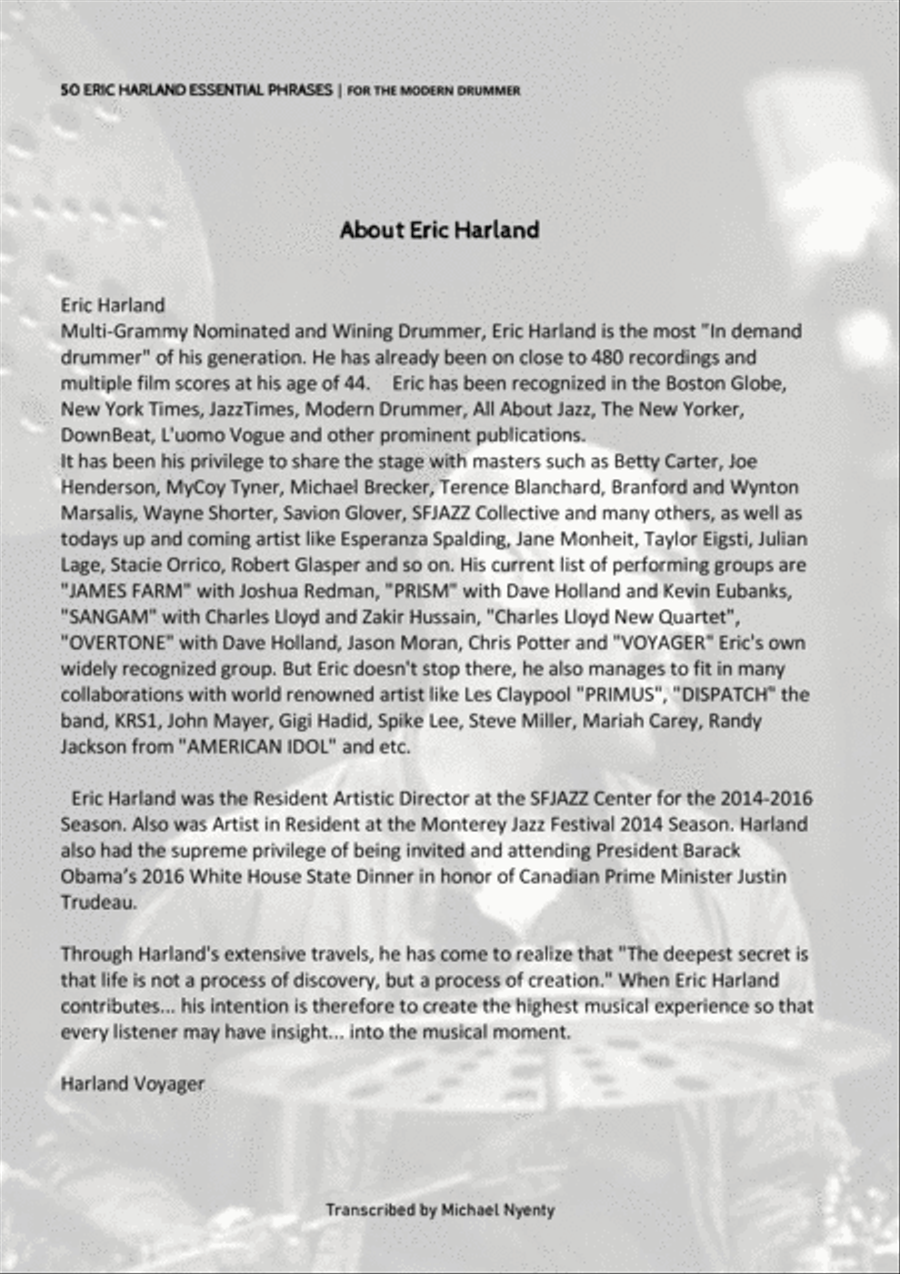 50 Eric Harland Essential Phrases Drum Set scores gallery preview page 3