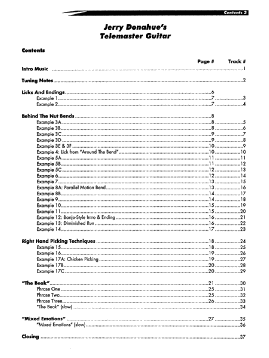 Jerry Donahue's Telemaster Guitar Electric Guitar scores gallery preview page 2